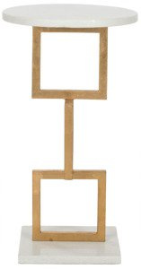 Stolik kawowy, pomocniczy  Safavieh "CASSIDY SILVER LEAF "