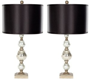 Lampka Safavieh " NETTIE MERCURY "  zestaw 2 szt.
