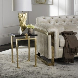 Stolik kawowy, pomocniczy  Safavieh " KAMI GOLD LEAF SIDE TABLE "